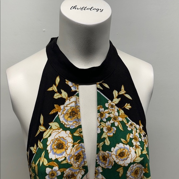 Free People Beat of My Heart Tunic Mini Dress Halter Sleeveless Floral Small - Picture 3 of 13